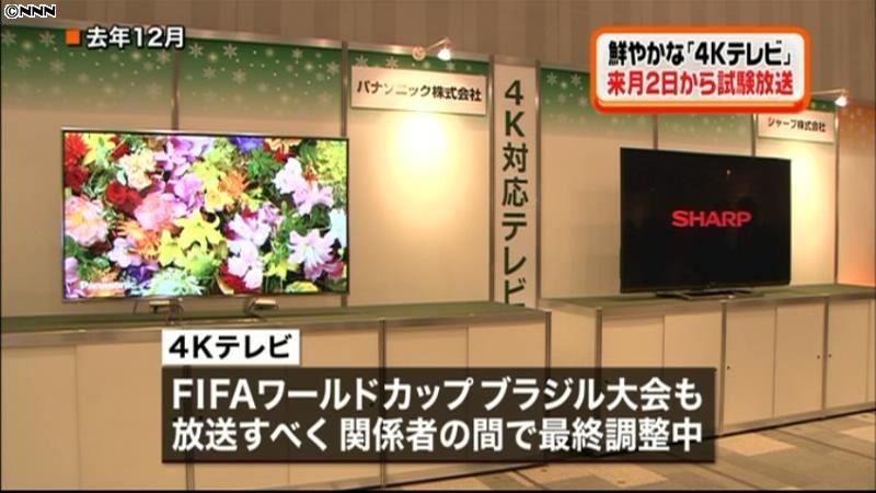 「４Ｋテレビ」試験放送概要を発表