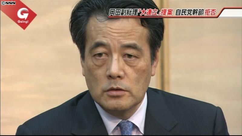 岡田氏が大連立提案も、自民党幹部は断る