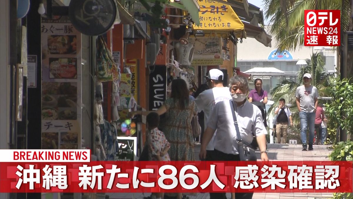 新型コロナ　沖縄県で新たに８６人感染確認