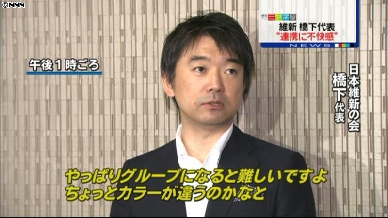 たちあがれ日本との連携は困難～橋下代表