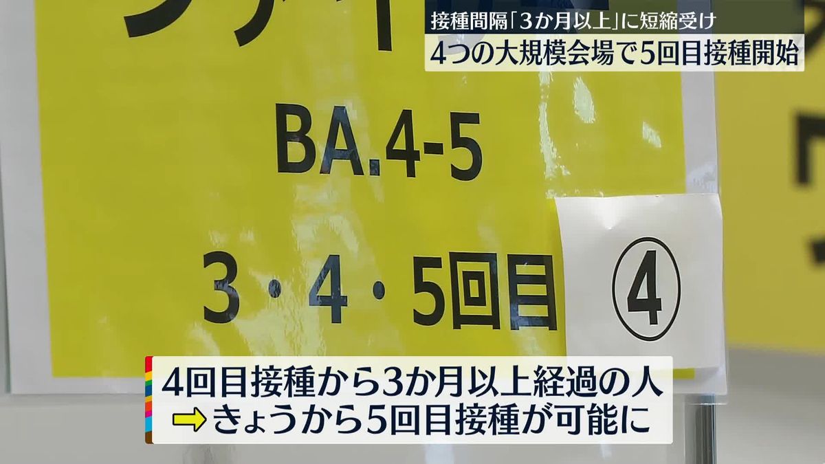 東京都、4つの大規模会場で5回目接種開始　接種間隔「3か月以上」に短縮受け