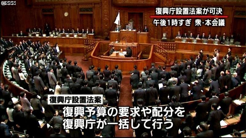 復興庁設置法案が衆院通過　今国会で成立へ