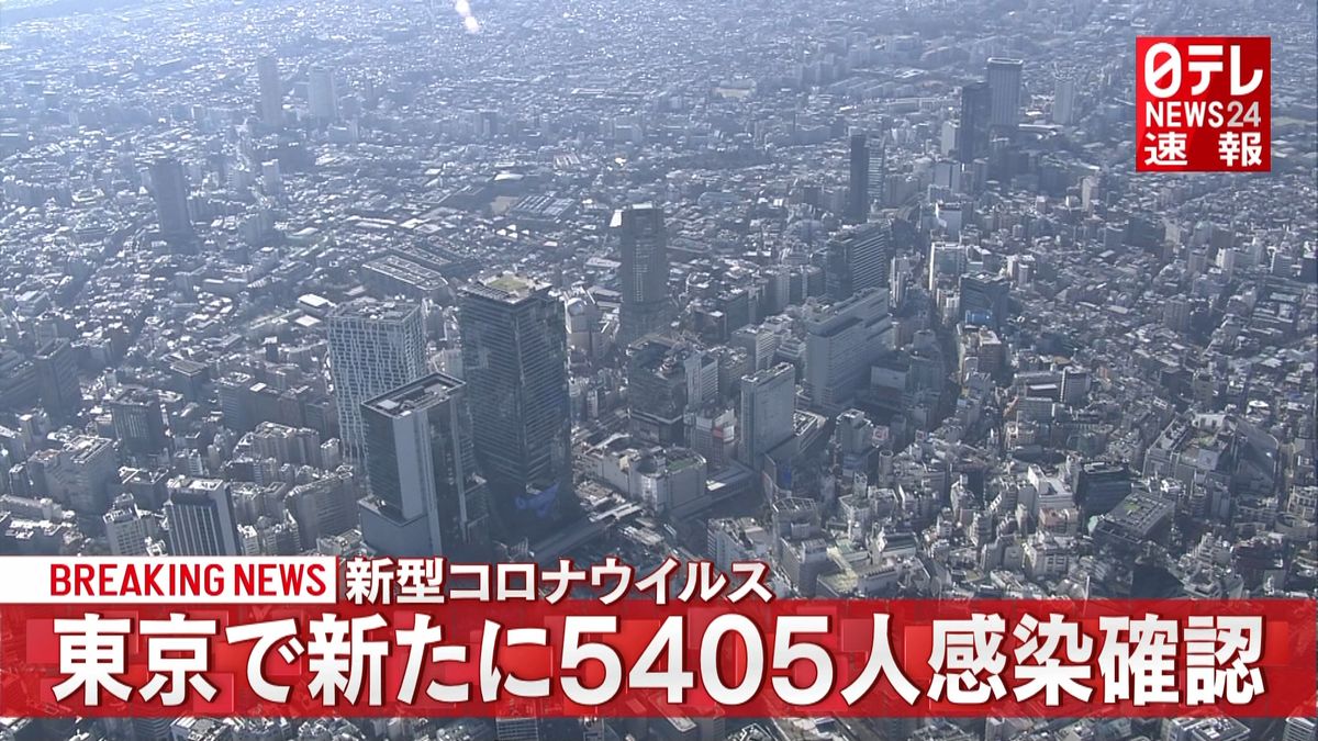 東京都で新たに５４０５人の感染確認