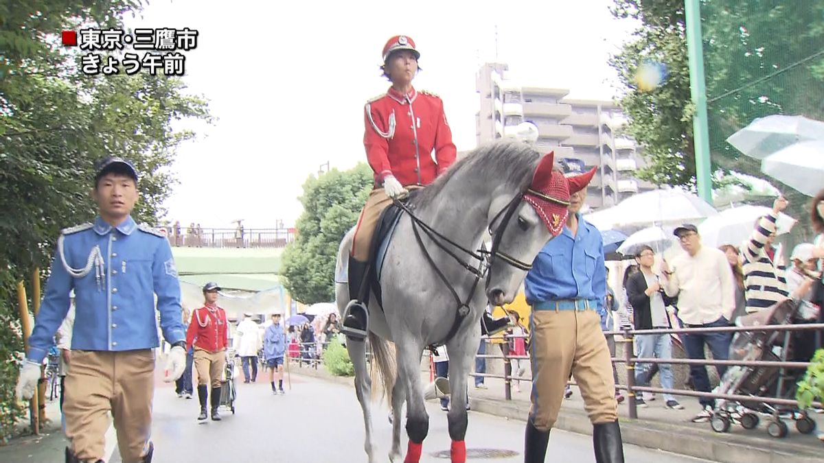 警視庁の騎馬隊など　交通安全呼びかけ