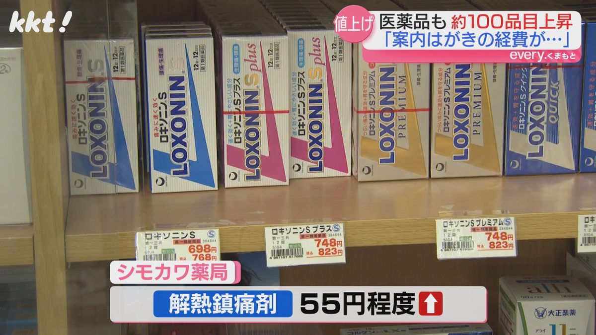 解熱鎮痛剤も値上げ