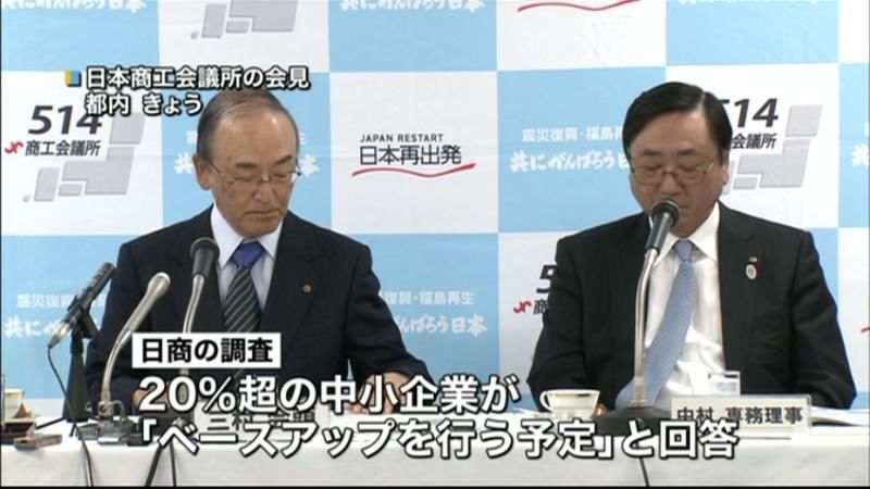 中小賃上げには取引価格↑が重要～日商会頭