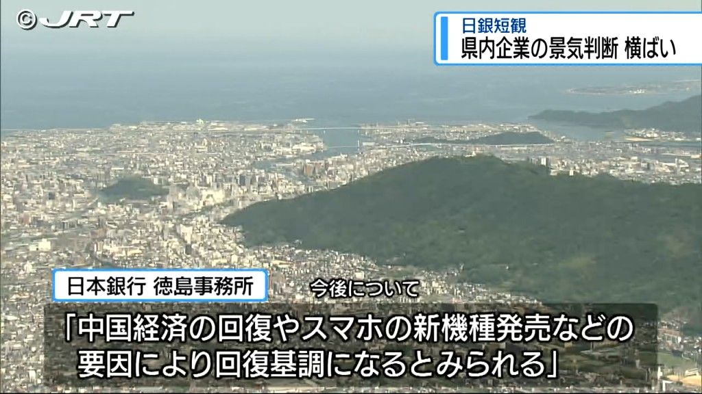  県内企業の景気判断「横ばい」　日銀短観・今後は回復基調か【徳島】