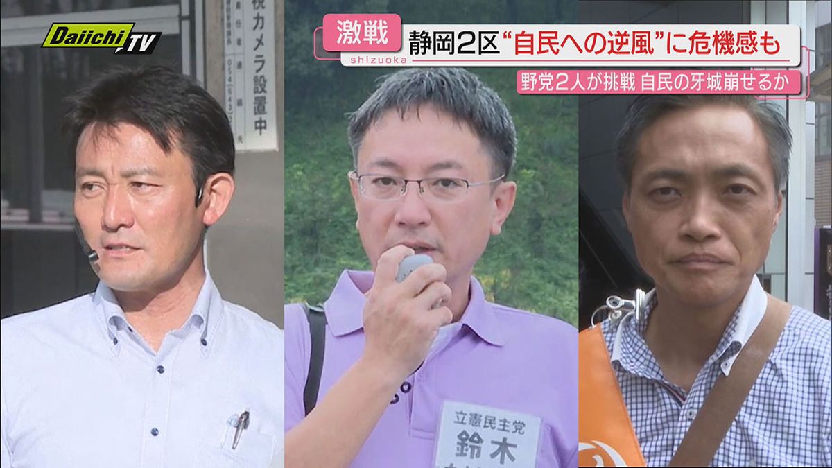 【衆院選･静岡２区】大井川流域含む選挙区で三つ巴の戦いか…５期目を目指す自民候補の牙城崩せるか注目