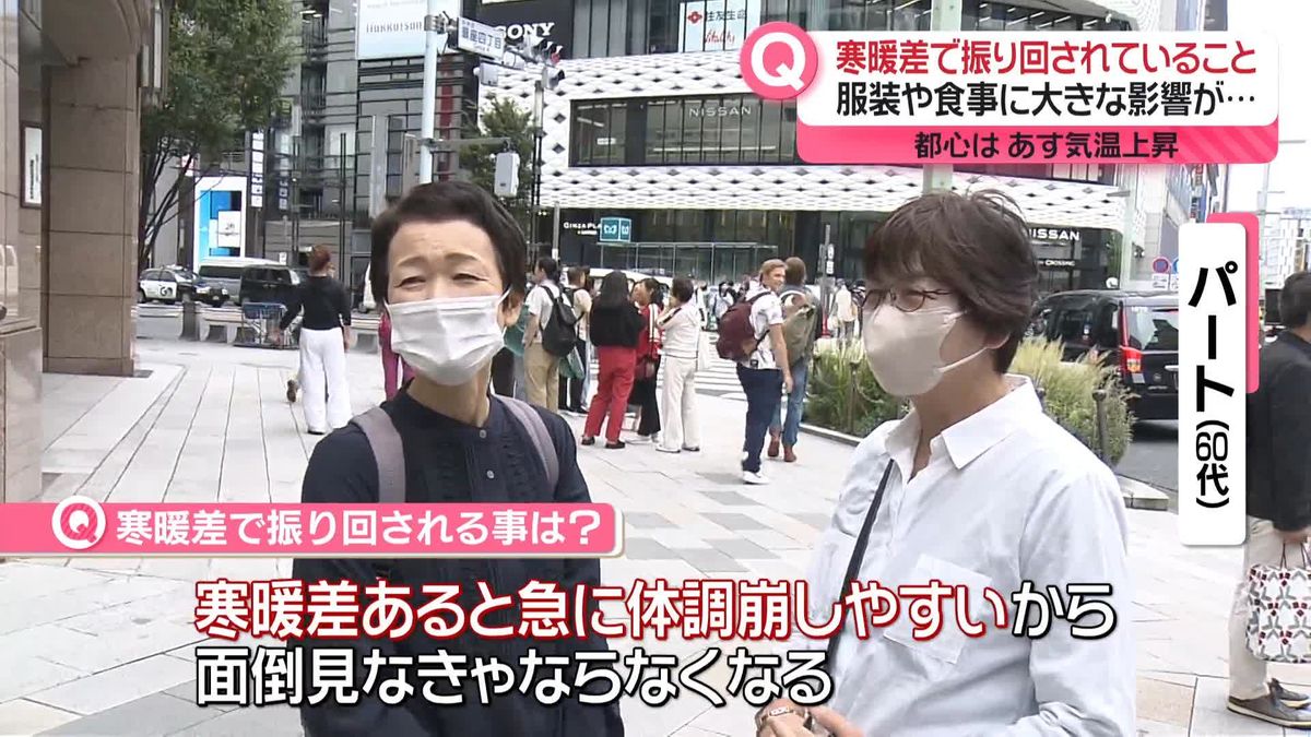 “秋の気配”訪れるも、あすの都心は…　あなたが「寒暖差で振り回されていること」は？