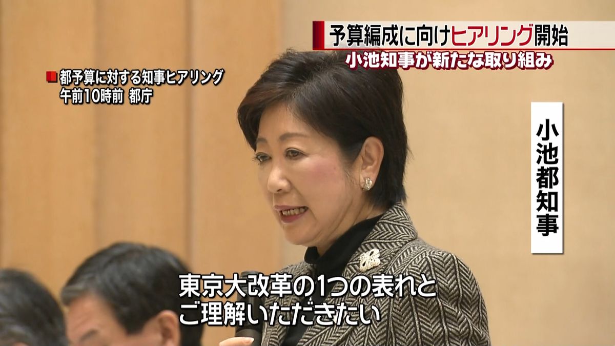 来年度予算編成へ　小池知事自らヒアリング