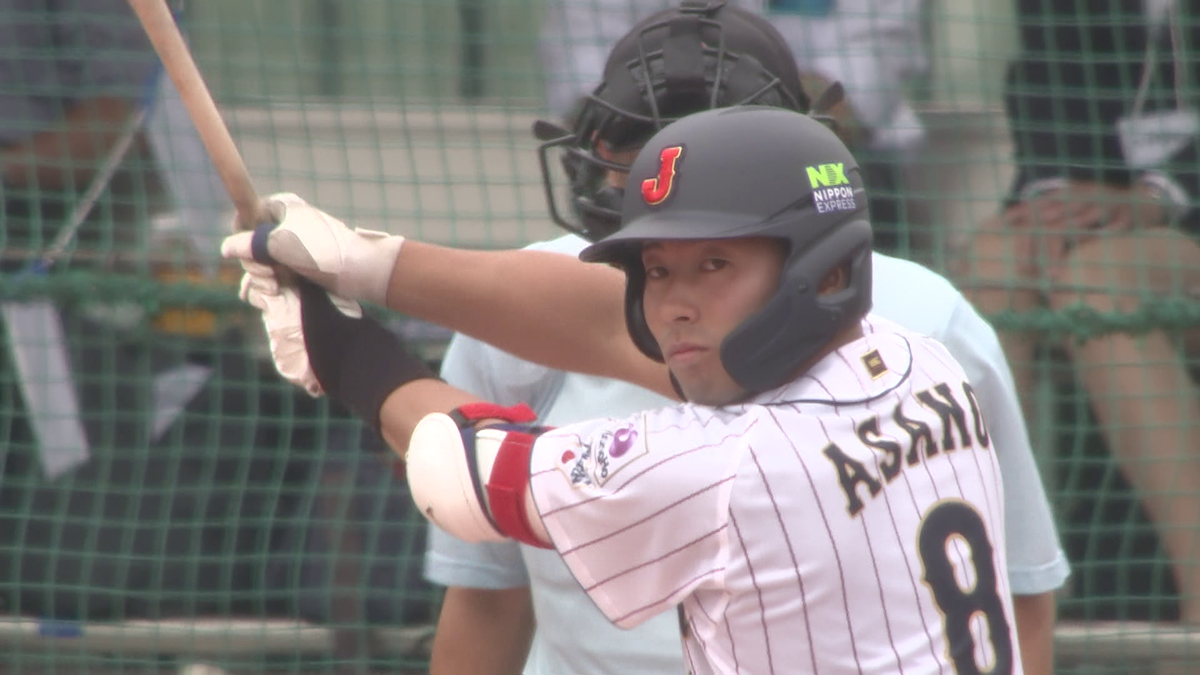 野球U-18日本代表が大学生に勝利 甲子園3HRの浅野翔吾が右中間破る二塁打で木製バットに手応え
