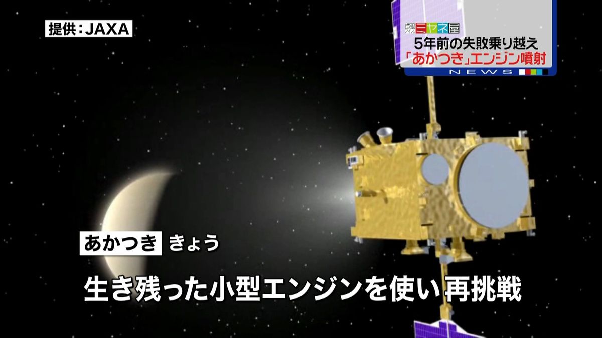 ５年ぶり再挑戦！「あかつき」エンジン噴射