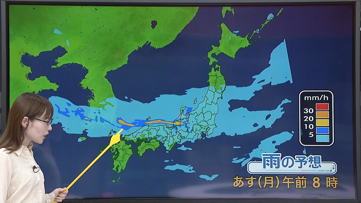 【天気】東北南部～中四国の広い範囲で雨　中国や北陸は雷伴う