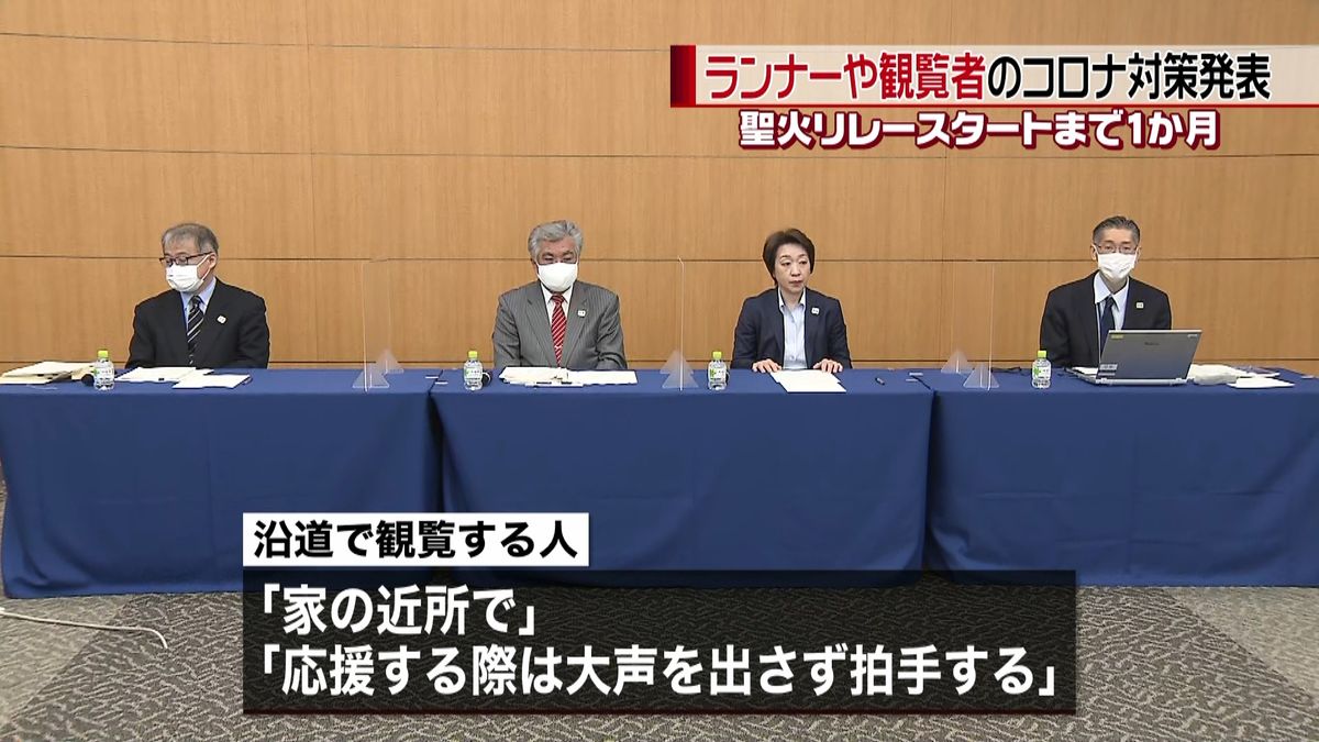 聖火リレー開始まで１か月　コロナ対策発表