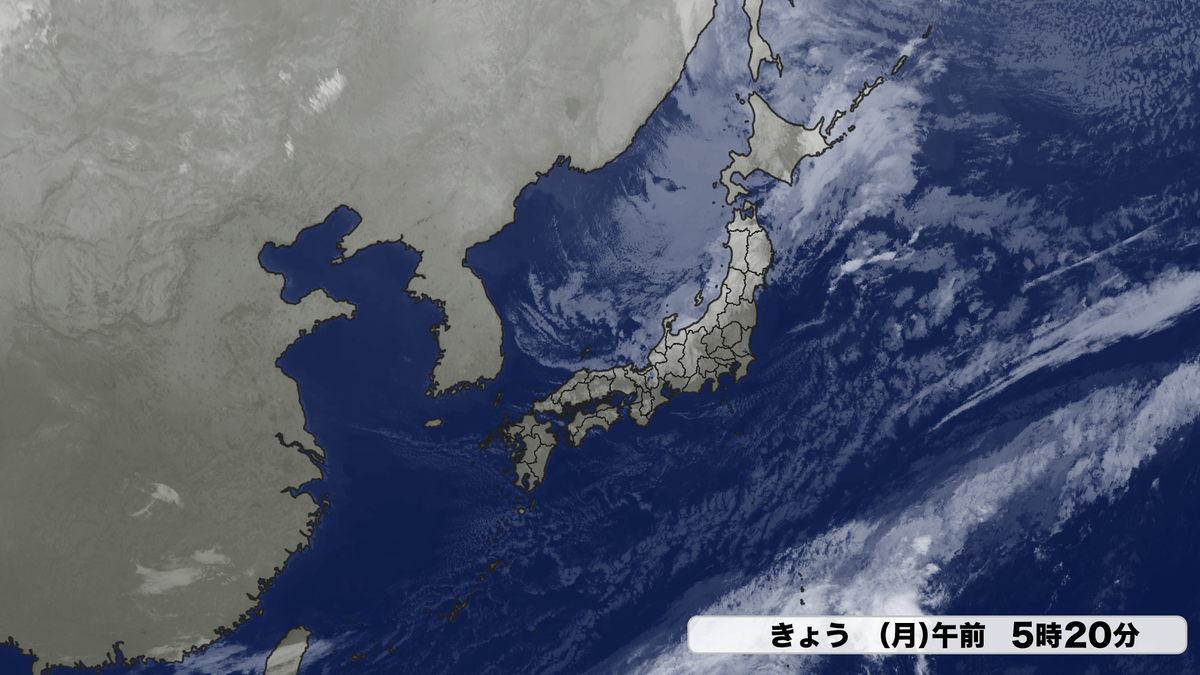 20日（月）午前5時20分の雲の様子