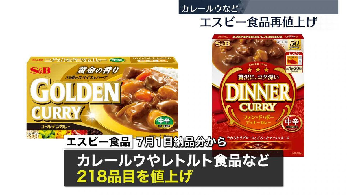 エスビー食品「ゴールデンカレー」など218品目の値上げ発表