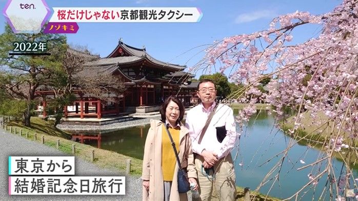 結婚記念日のお祝いのため毎年京都に来る田中さんご夫妻