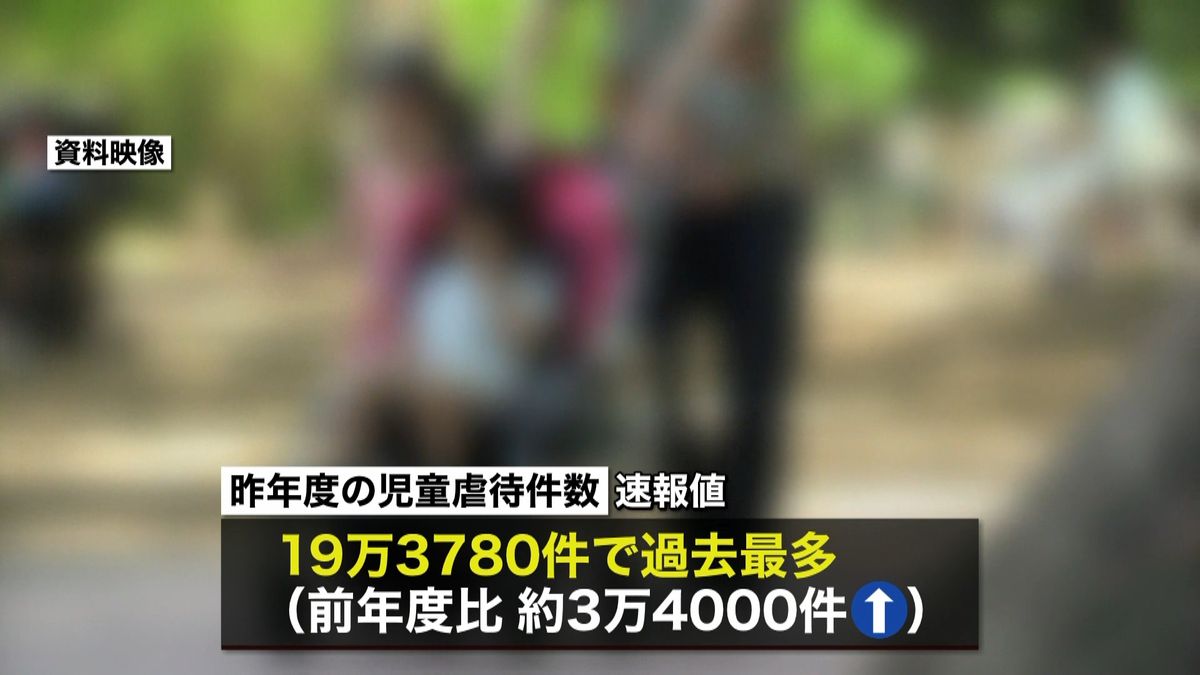 昨年度の児童虐待対応　過去最多１９万件