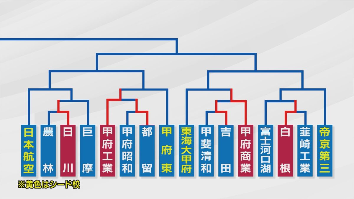 甲府工業・甲府商業が3回戦へ