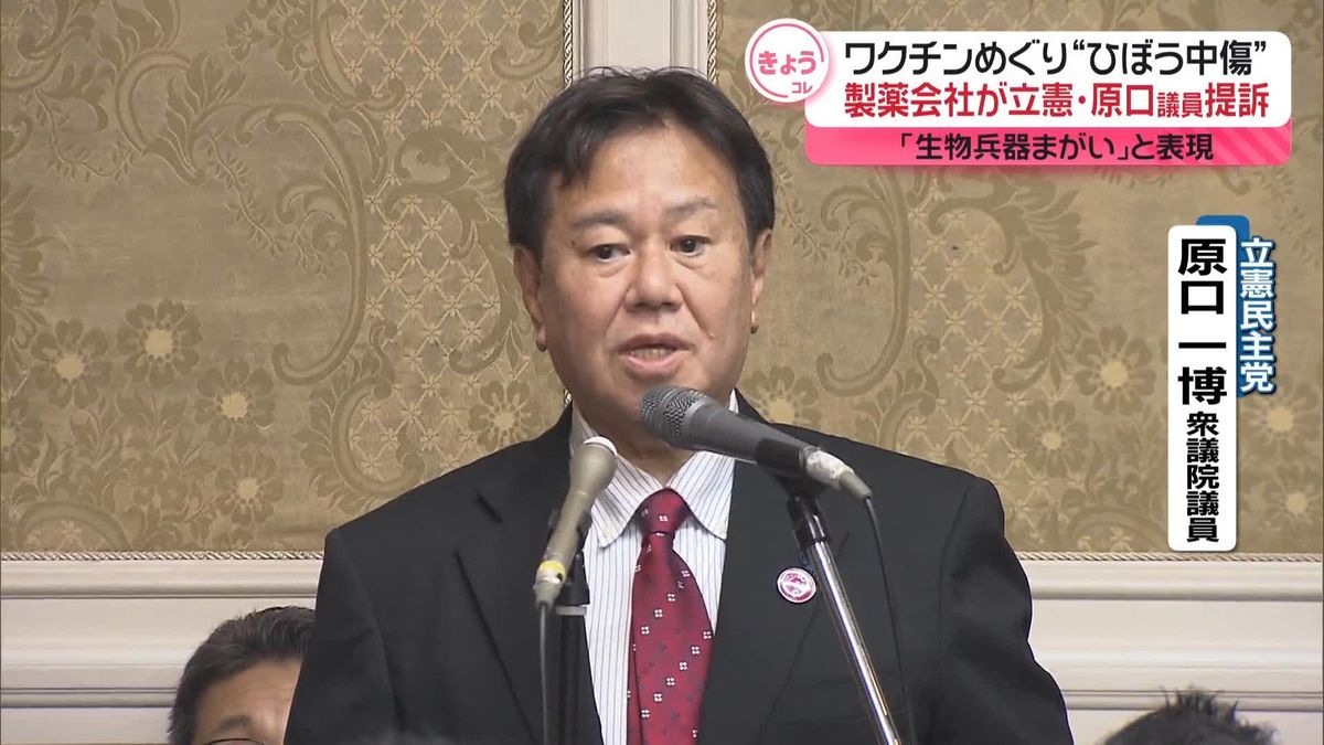 製薬会社が立憲・原口一博議員を提訴　ワクチンを「生物兵器まがい」とひぼう中傷か