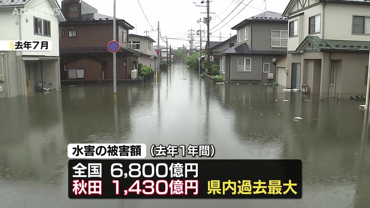 2023年の水害　秋田県の被害額が全国最大　ほとんどが7月の記録的大雨による被害