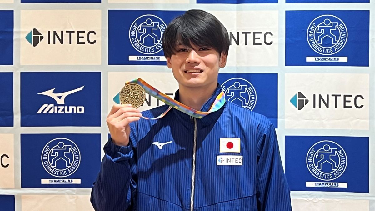 トランポリン世界選手権で銅メダルを獲得した西岡隆成選手