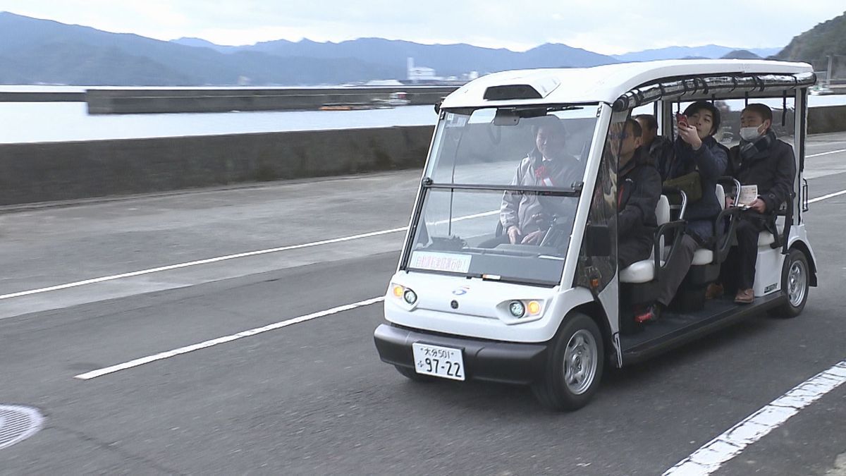 バス運転手の人手不足解消へ　佐伯市の離島「大入島」に自動運転車両　大分