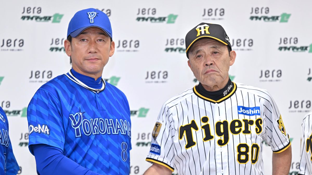 CSで戦うDeNA・三浦監督と阪神・岡田監督（写真：時事）