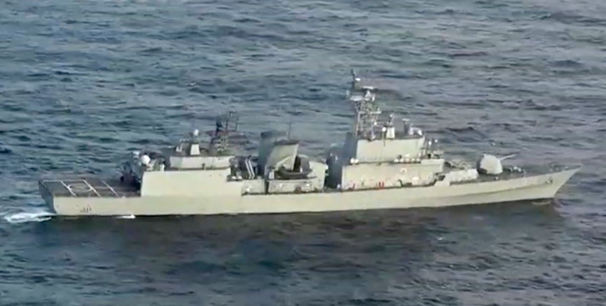 写真：海上自衛隊が公開した韓国駆逐艦の映像　提供：海上自衛隊/AP/アフロ