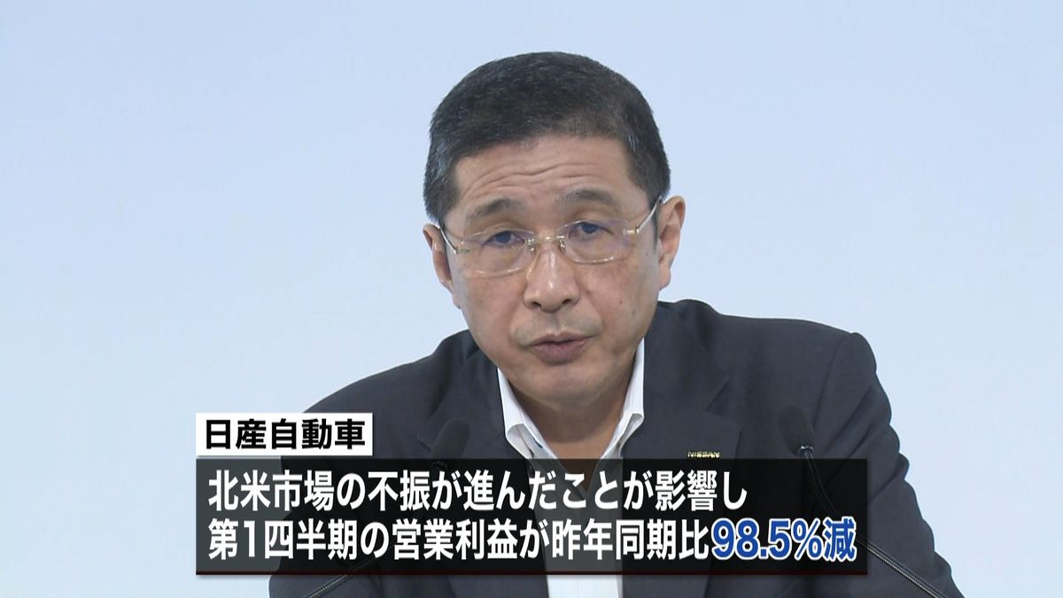 日産の営業利益　前年同時期比９８．５％減