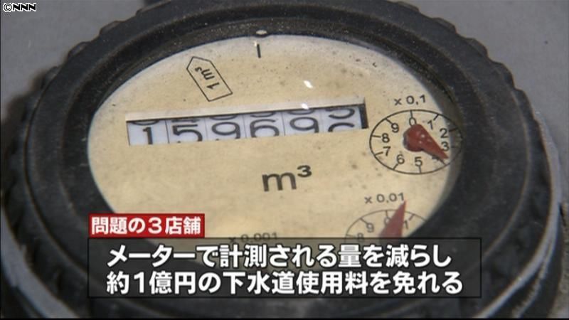 スーパー銭湯、下水道使用料１億円免れる