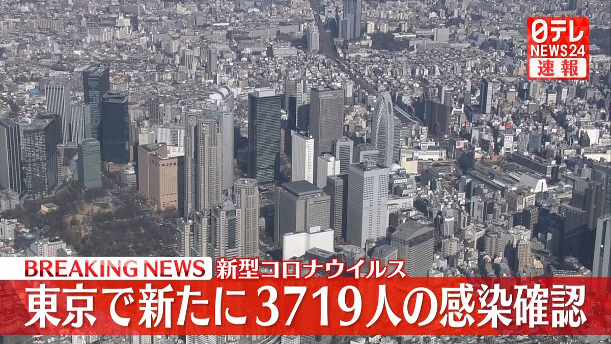 東京で３７１９人の感染確認　新型コロナ