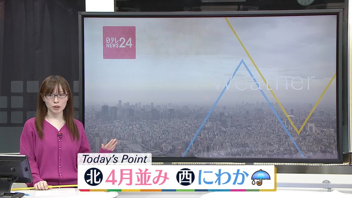 【天気】北日本と関東は広く晴れ　北陸と東海、西日本は所々で雨