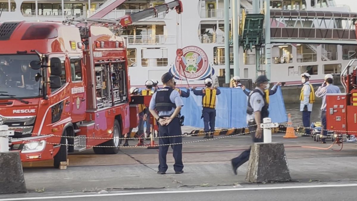 桜島フェリーターミナル近くの港で軽乗用車が海へ転落 男性が死亡 ｢海に車が沈んでいく｣ 