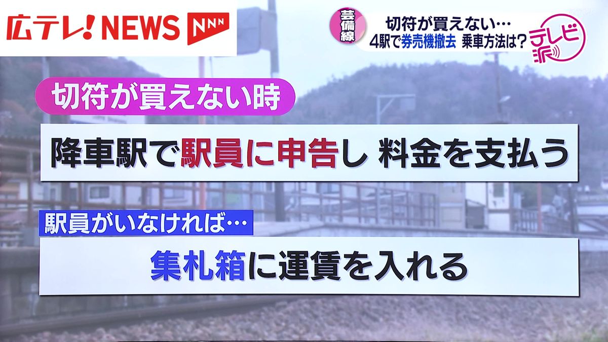 切符が買えない…　ＪＲ芸備線の４駅で販売終了　どうやって乗車する？【広島市】