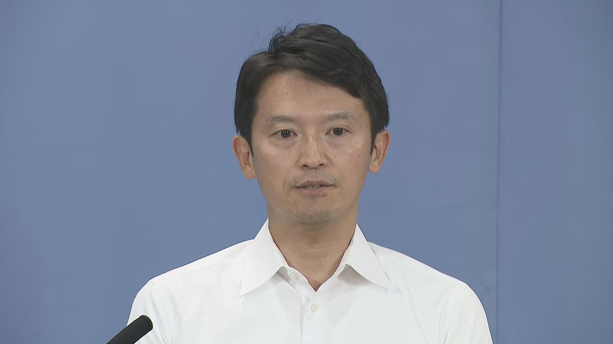 12日に行われた臨時記者会見での斎藤知事