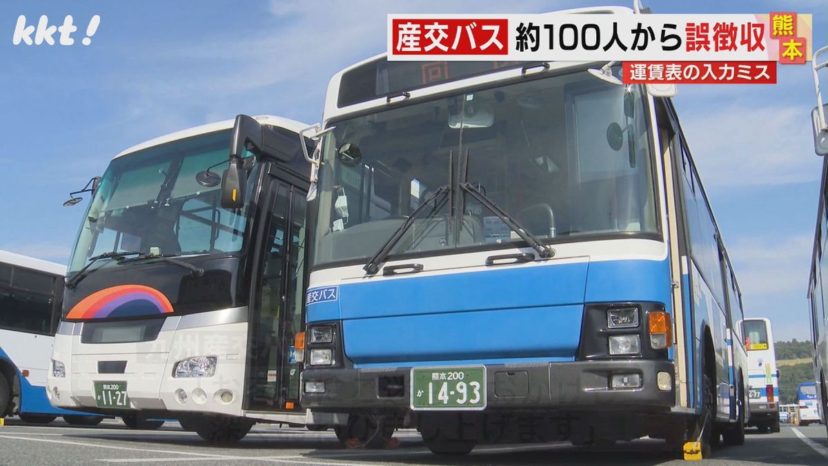 対象は100人 産交バスが運賃を多く徴収 原因は運賃改定時の入力ミス