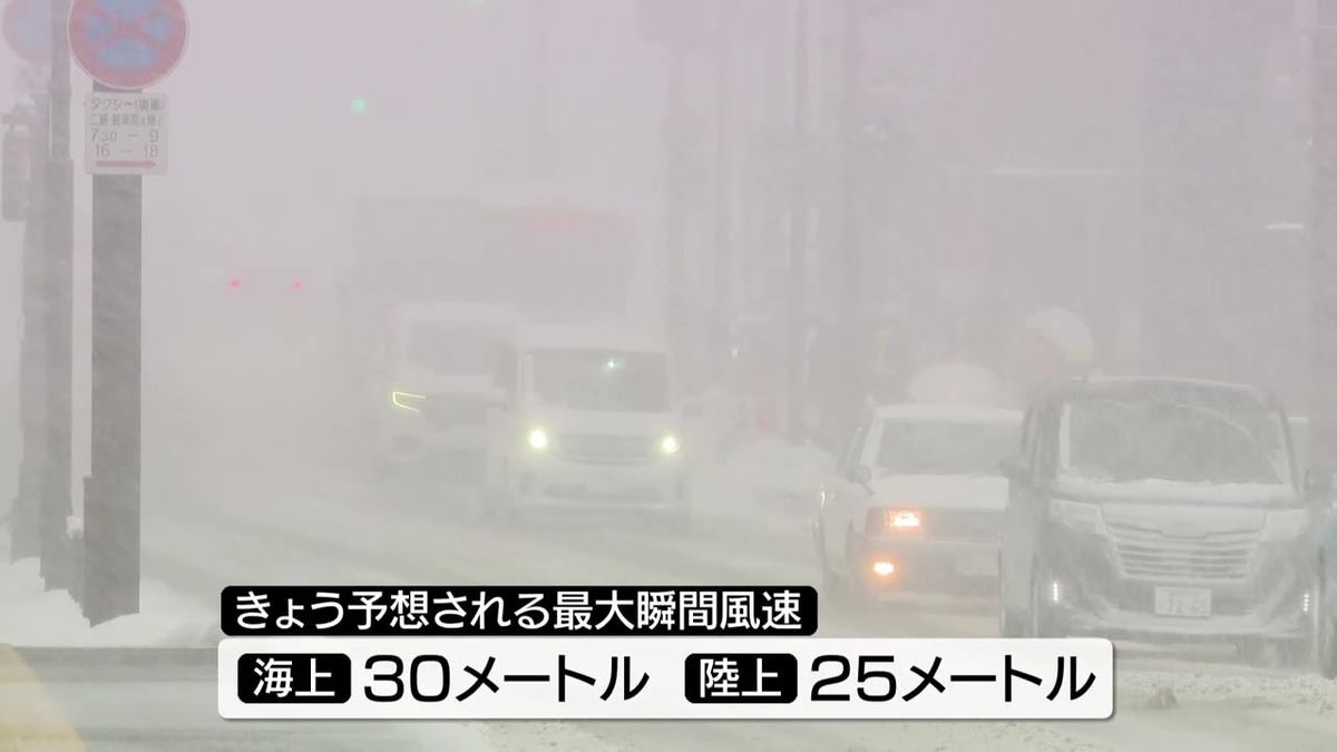 盛岡で10センチの積雪　強風の影響でＪＲの在来線で運転見合わせも　花巻空港では欠航も　岩手県