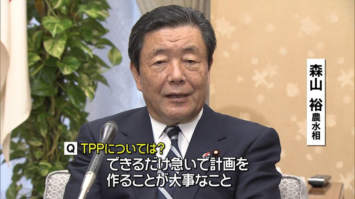 農水相、ＴＰＰ大筋合意で国内対策急ぐ考え