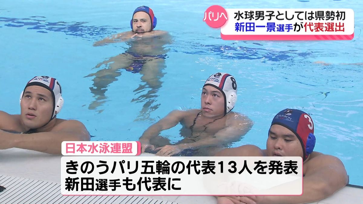 白山市出身・新田一景選手　パリ五輪水球男子日本代表に決定　