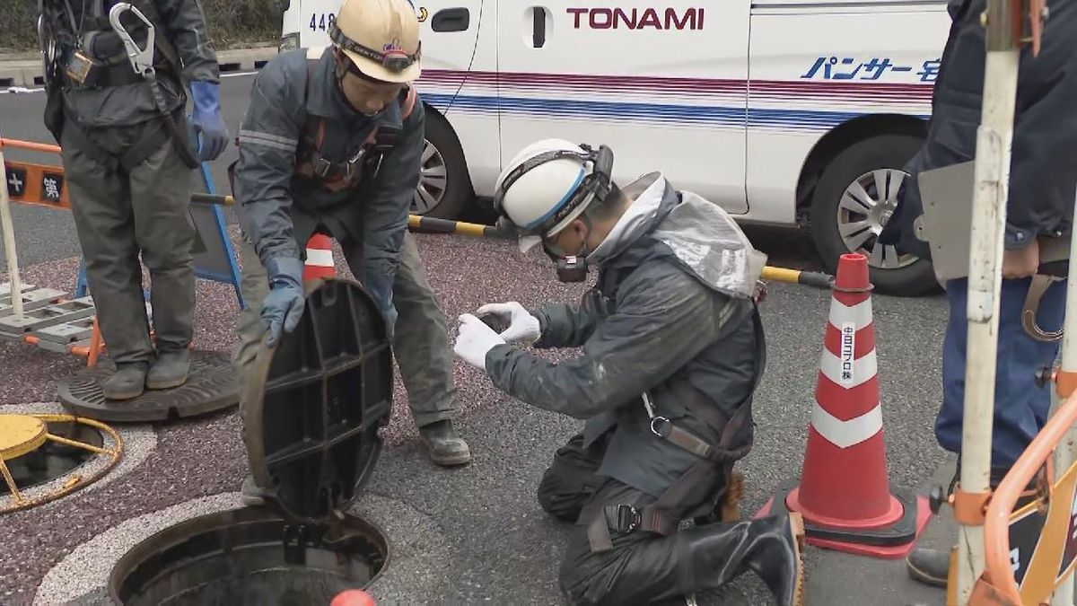 埼玉県の道路陥没事故受け　下水道管の緊急点検　腐食や破損ないか目視で確認　名古屋市