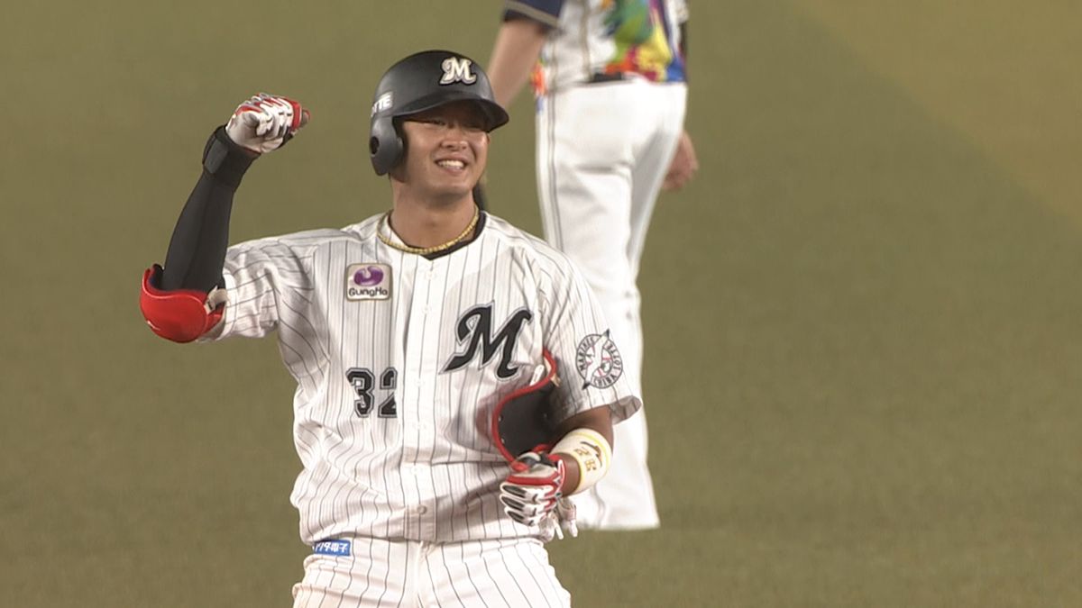 ロッテ佐藤都志也　引き分け持ち込む同点打