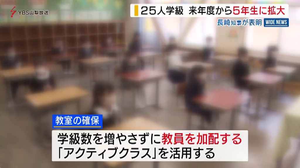 25人学級「小5と小6に拡大」知事が表明 課題の教員確保への対応は？山梨