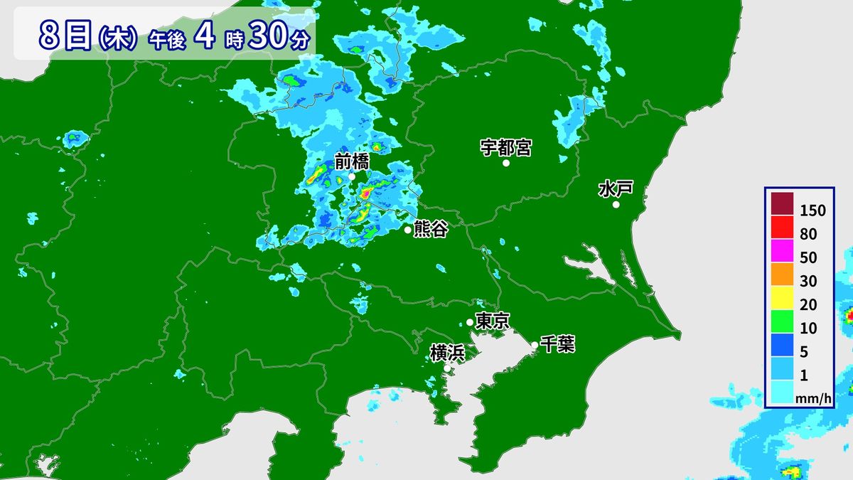 関東では夜遅くにかけて激しい雨のおそれ　帰宅時間帯も傘を忘れずに