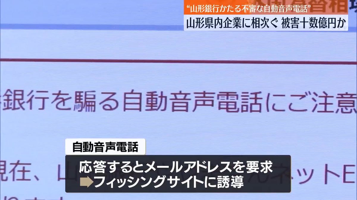 山形銀行かたる不審電話、県内企業に相次ぐ　被害十数億円の可能性