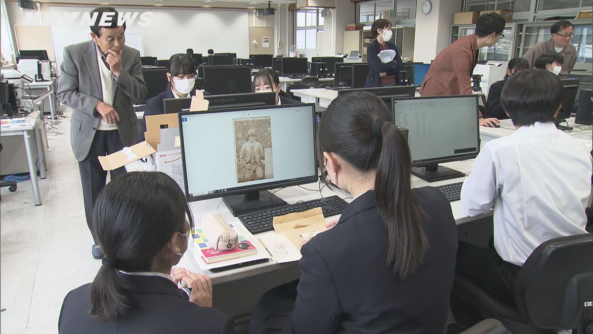 山口市三坂神社の奉納写真 返還に向けて防府商工高校の生徒がＷＥＢサイトを使って取り組みへ