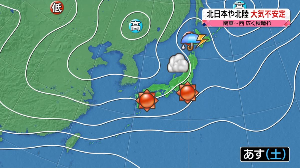 【天気】広く行楽日和　北海道は雨や雷雨　九州は夏日も