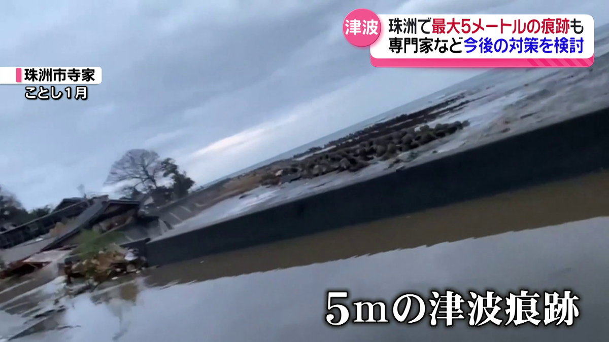 能登半島地震の津波 最大5メートルの痕跡確認　データ基に津波対策検討会