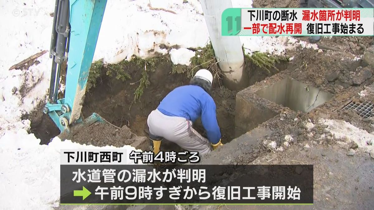 「トイレの水も流せない」下川町の大規模断水　漏水箇所が判明…工事始まる　一部で配水再開　北海道