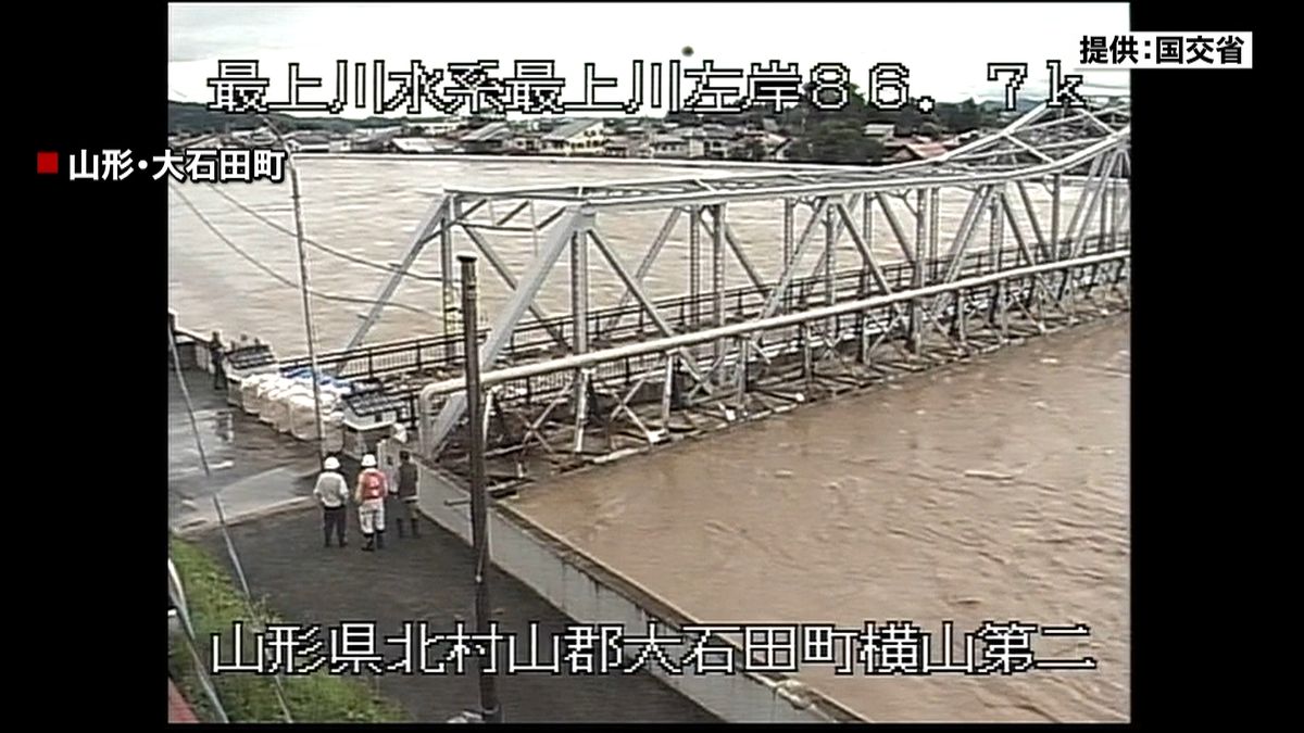 東北で記録的な大雨　山形・最上川で氾濫